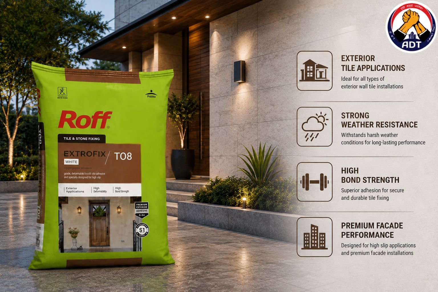 Roff T08 Extrofix Adhesive (White)