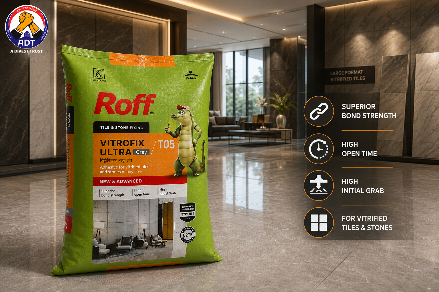 Roff T05 Vitrofix Ultra Adhesive (Grey)